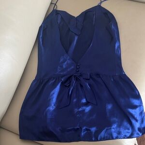 Victoria's Secret Royal Blue Satin Dress- Vintage